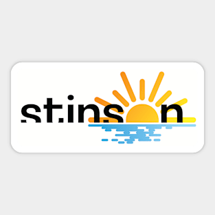 Stinson Beach white rectangle Sticker